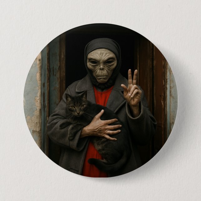 Alien Love 7.5 Cm Round Badge (Front)