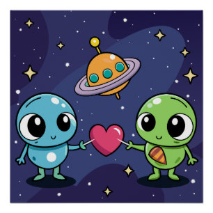 Alien Love Buddies Poster