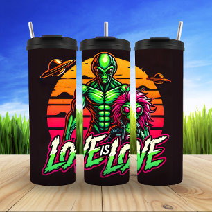Alien Love, Cosmic Embrace Thermal Tumbler