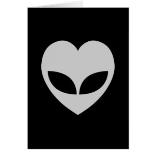 Alien Love Heart Card