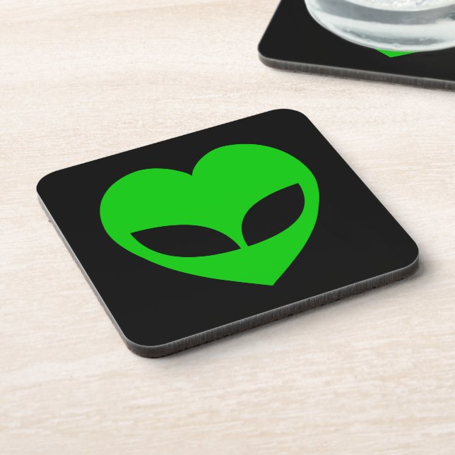 Alien Love Heart Coaster (Left Side)