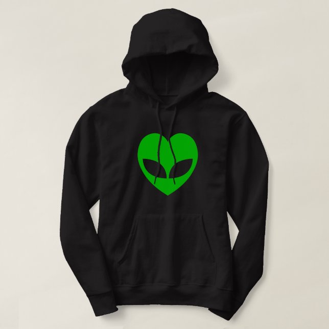 Alien Love Heart Hoodie (Design Front)
