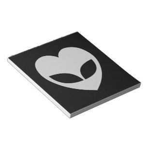Alien Love Heart Notepad