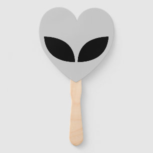 Alien Love Heart Paper Coaster Hand Fan