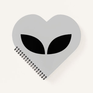 Alien Love Heart Paper Coaster Notebook