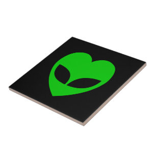 Alien Love Heart Tile