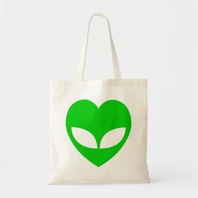 Alien Love Heart Tote Bag (Front)