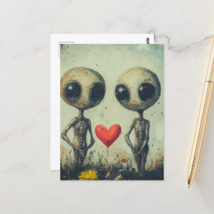 Alien Love Postcard