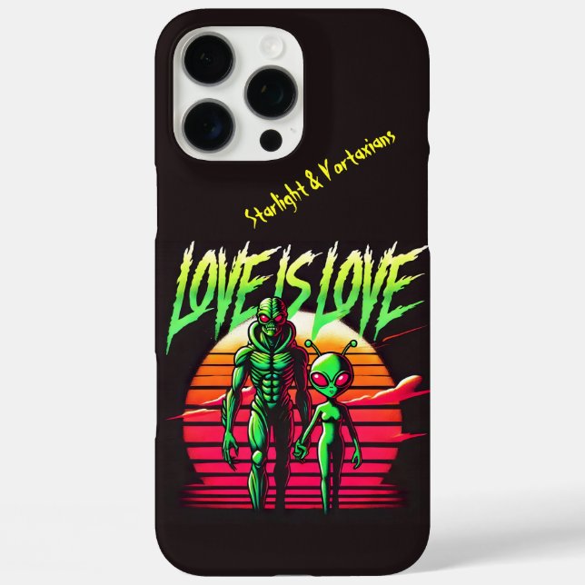 Alien Lovers Glowing Under Sunset Case-Mate iPhone Case (Back)