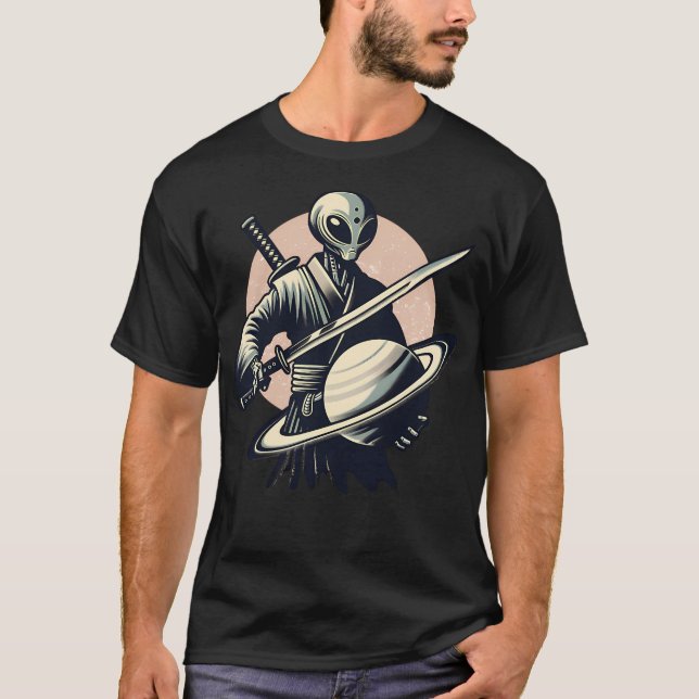 Alien Lovertrendy Ufo Shirt Retro Alien Friends Gr (Front)