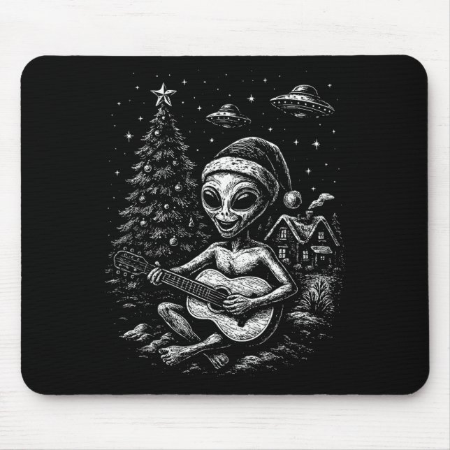 Alien Loves Christmas  Mouse Pad (Front)