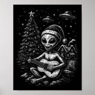 Alien Loves Christmas Poster