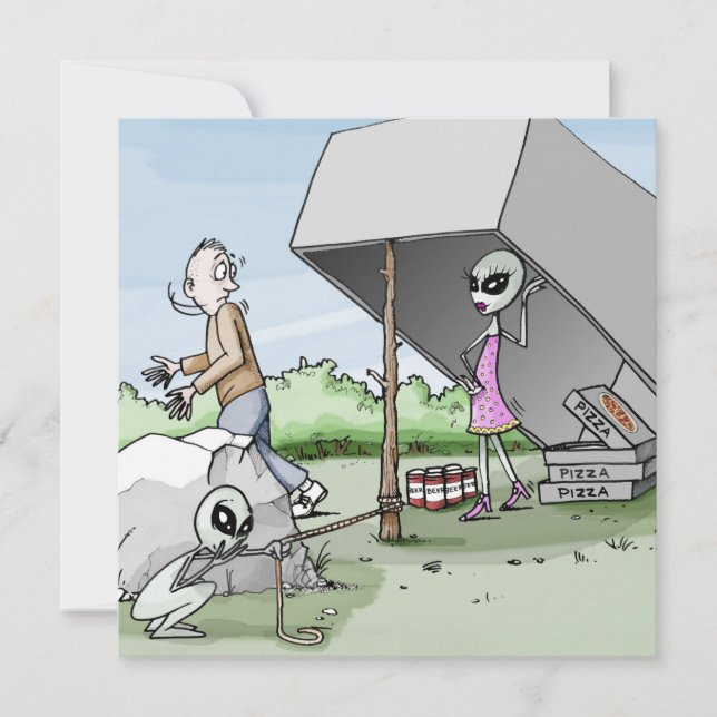 Alien Man Trap Bachelor Party Invitation (Front)