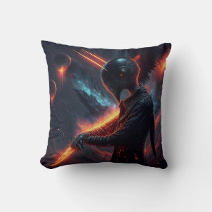 Alien Manipulating Fire Beam Cushion