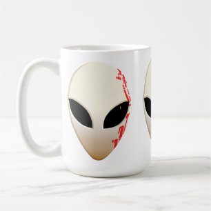 Alien Mask with Futuristic Markings Coffee Mug