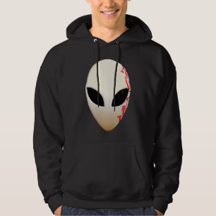 Alien Mask with Futuristic Markings Hoodie