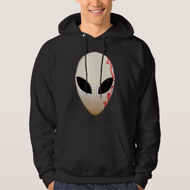 Alien Mask with Futuristic Markings Hoodie (Front)
