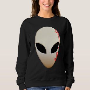 Alien Mask with Futuristic Markings Sweatshirt