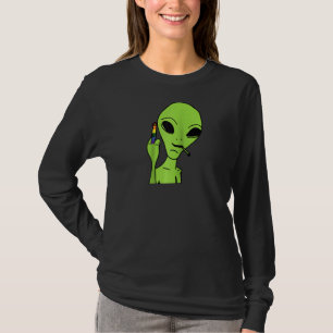 Alien Middle Finger Gay Pride Lgbt Q Proud Ally Ra T-Shirt