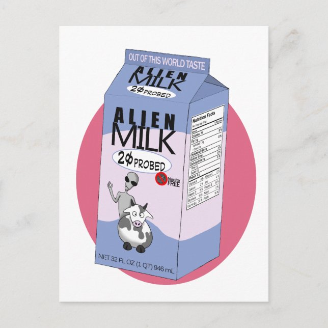 Alien Milk Postcard (Front)
