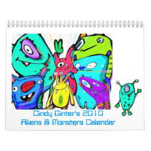 Alien & Monster Calendar 2010 by Cindy Ginter