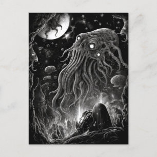 Alien Monster Creature Horror Art Postcard