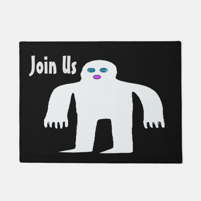 Alien, Monster, Join Us, Personalise Floor Mat (Front)