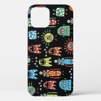 Alien Monsters: Cute Seamless Vintage