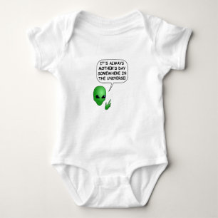 Alien Mother's Day Baby Bodysuit