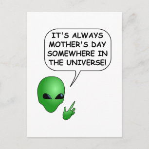 Alien Mother's Day Postcard