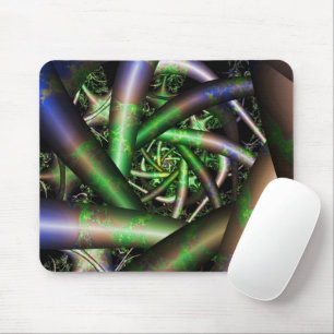 Alien Multicolor Fractal Art Mouse Pad