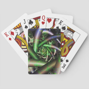 Alien Multicolor Fractal Art Playing Cards