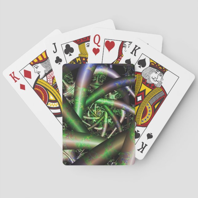 Alien | Multicolor Fractal Art Playing Cards (Back)