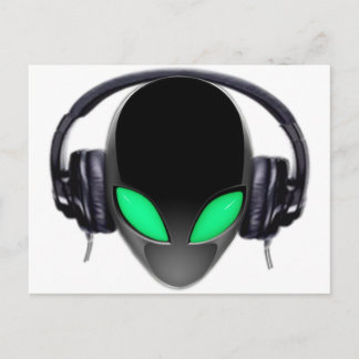 Alien Music Lover DJ - Smooth Cetacean Postcard