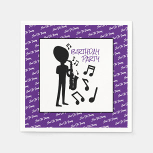 Alien Musician, Birthday Napkin