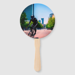 Alien nature earth digital art poster hand fan