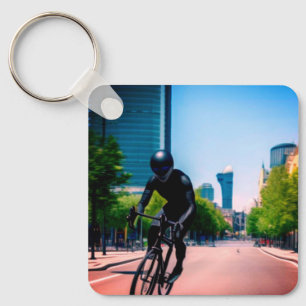 Alien nature earth digital art poster key ring