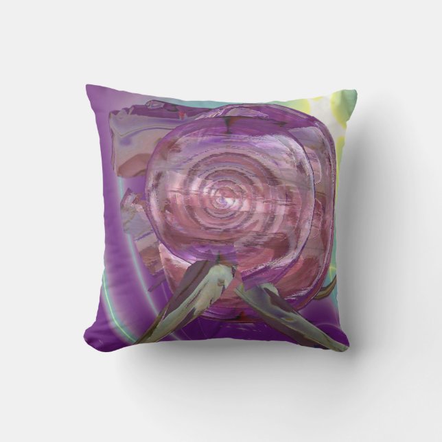 ALIEN NEREIDE /NYMPH OF WATER,PINK SEASHELL Sci-Fi Cushion (Front)