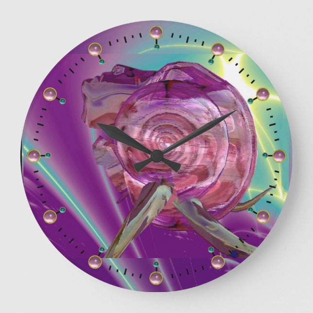 ALIEN NEREIDE /NYMPH OF WATER,PINK SEASHELL Sci-Fi Large Clock (Front)