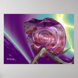ALIEN NEREIDE /NYMPH OF WATER,PINK SEASHELL Sci-Fi Poster