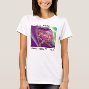 ALIEN NEREIDE /NYMPH OF WATER,PINK SEASHELL Sci-Fi T-Shirt