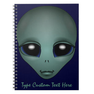 Alien Notebook Personalised Cute ET Notebook