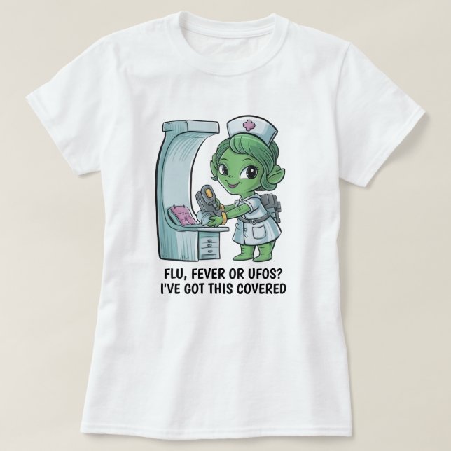 Alien Nurse T-Shirt (Design Front)
