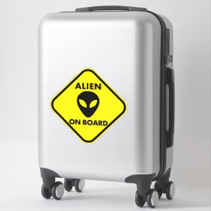 Alien On Board Custom-Cut Vinyl Sticker