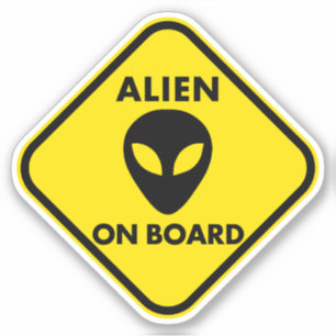 ALIEN ON BOARD STICKERS