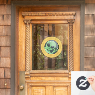 Alien Onboard Funny Boat Porthole