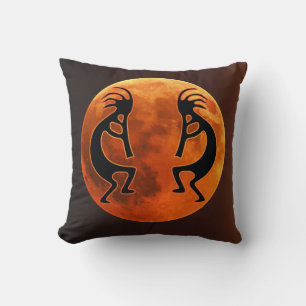 Alien or Life Blood Moon Kokopelli  Cushion
