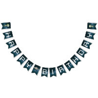 Alien Outer Space Happy Birthday Bunting Flags