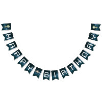 Alien Outer Space Happy Birthday Bunting Flags