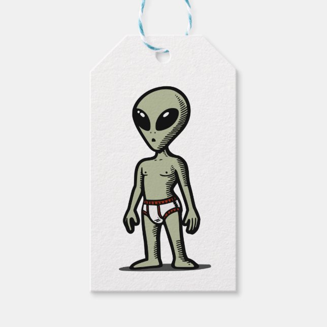 Alien Pants Gift Tags (Front)